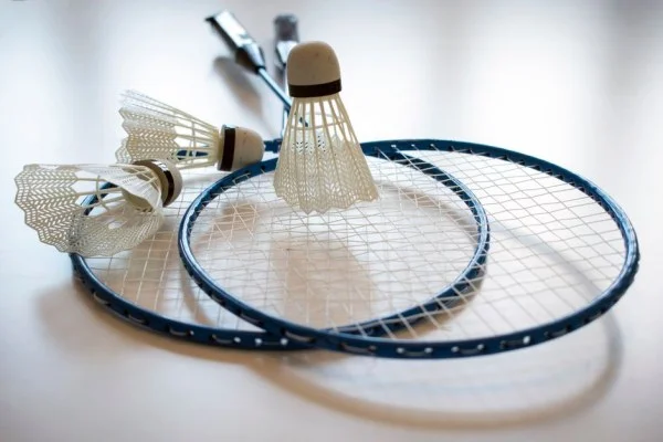 badminton racket close up